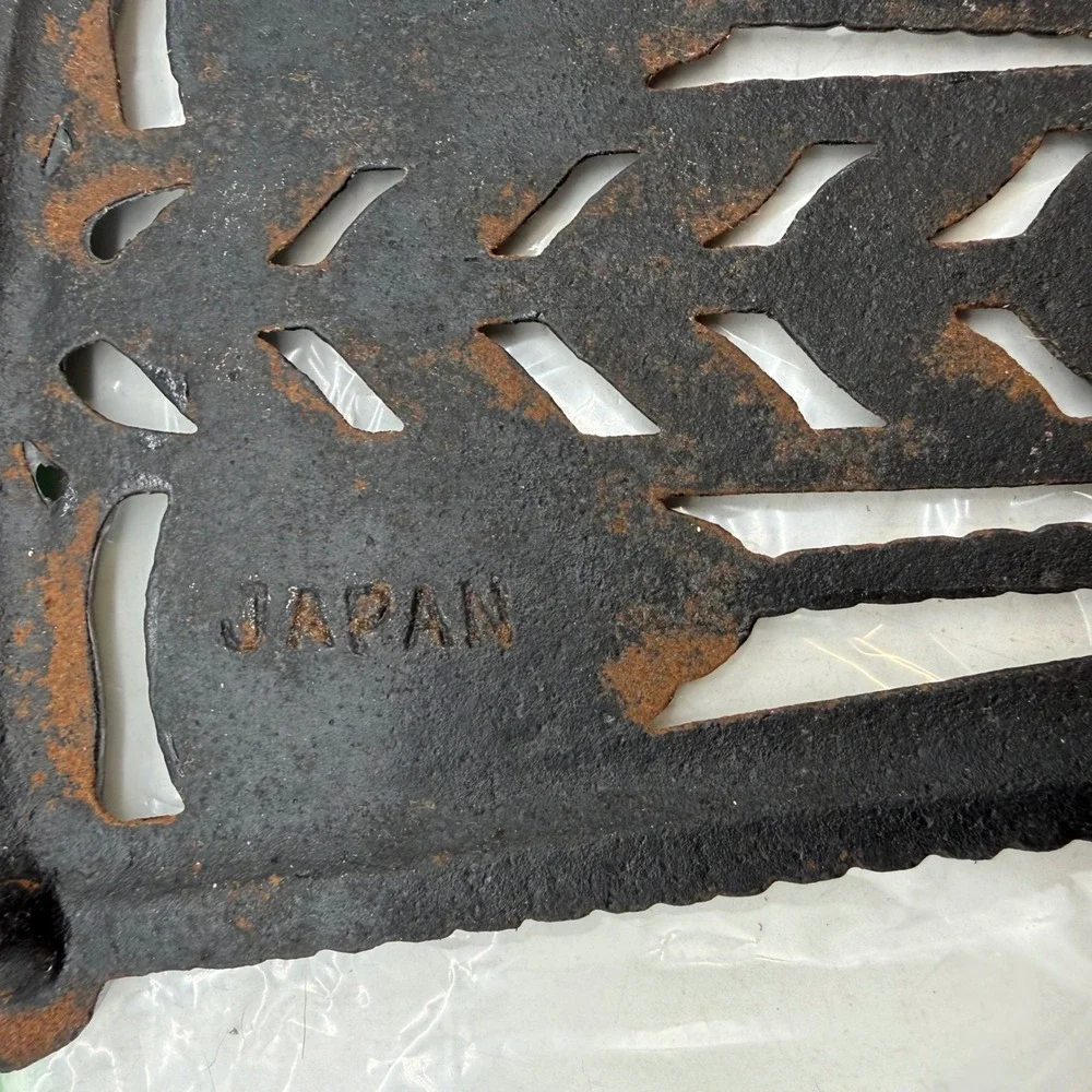 Vintage Cast Iron Trivet Made in Japan Tassel and Wheat Wall Decor Black
